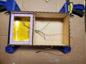 Two-chambered box - inside.